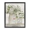 Stupell Industries Alluring White Floral Jars Framed Floater Canvas Wall Art